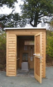 Natsol compost toilet at Coed y Dinas, Welshpool