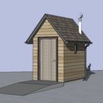 DIY privy with pitched roof