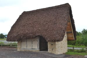 Thatched compost toilet