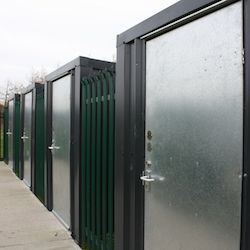 Four NatSol Composting toilets in public park