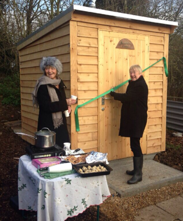 Toilet opening ceremony at Runwell allotments, Essex