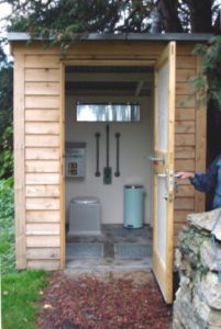 Thurlby Church Toilet, traditional privy style