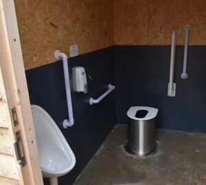 The interior of a NatSol Zero Discharge toilet for remote sites
