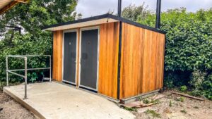 Twin toilet building for ZD2s in Dorset
